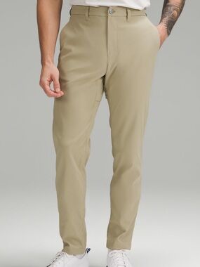 LULULEMON ABC Slim Fit Golf Pants In Khaki Size 36/32
